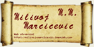 Milivoj Marčićević vizit kartica